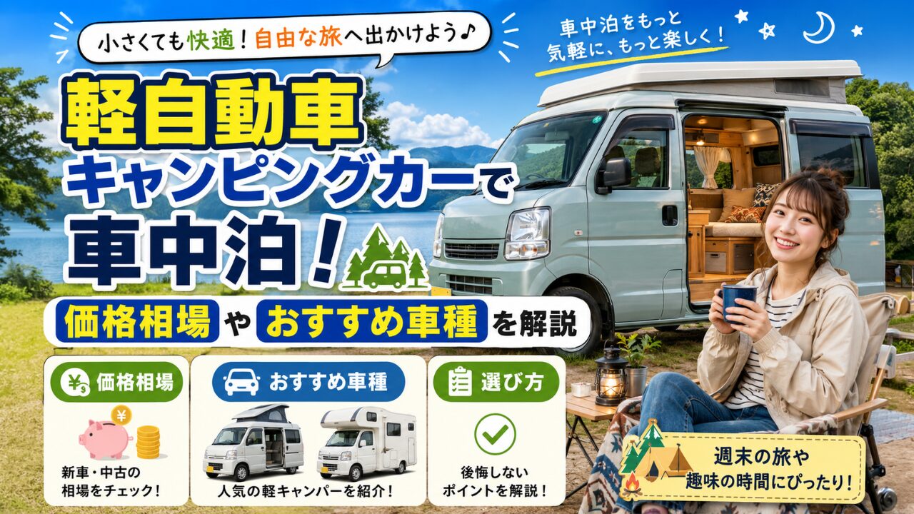 軽自動車キャンピングカーで車中泊！価格相場やおすすめ車種を解説