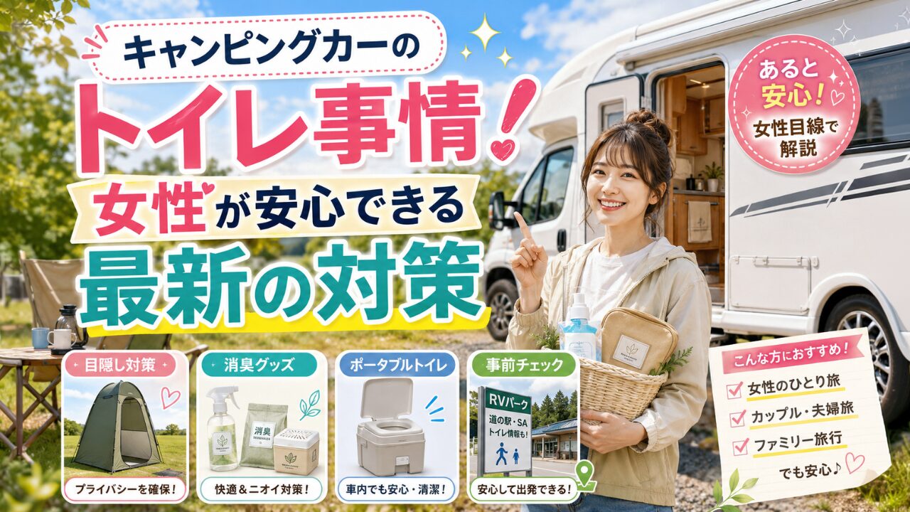 キャンピングカーのトイレ事情！女性が安心できる最新の対策