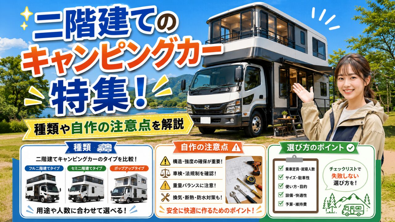 二階建てのキャンピングカー特集！種類や自作の注意点を解説