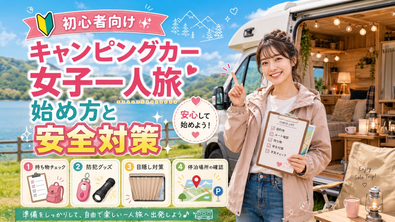 キャンピングカー女子一人旅の始め方と安全対策