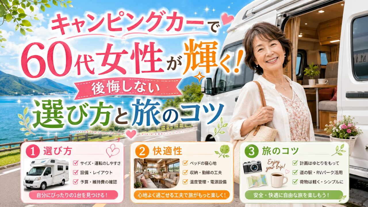 キャンピングカーで60代女性が輝く！後悔しない選び方と旅のコツ