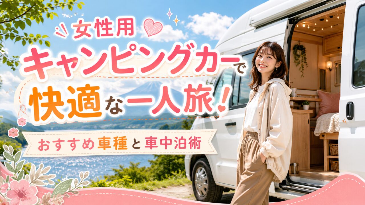 女性用キャンピングカーで快適な一人旅！おすすめ車種と車中泊術