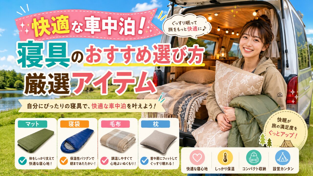 快適な車中泊！寝具のおすすめ選び方と厳選アイテム