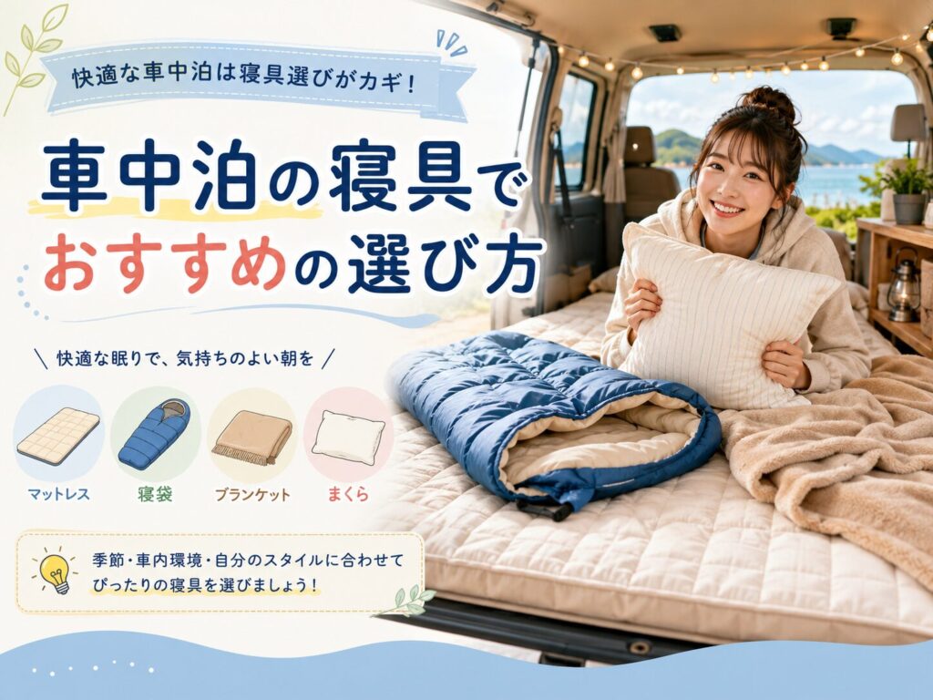 車中泊の寝具でおすすめの選び方