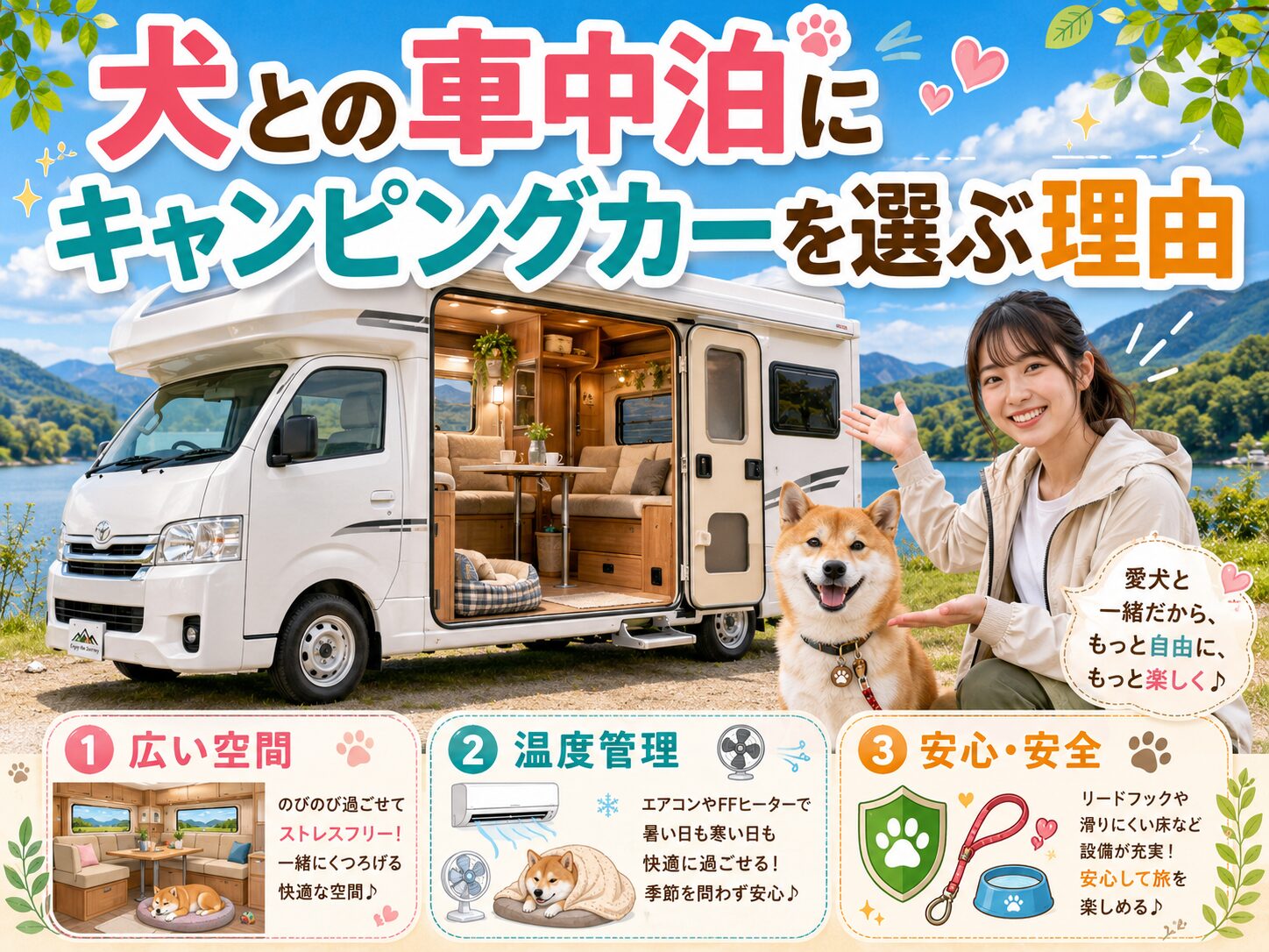 犬との車中泊にキャンピングカーを選ぶ理由