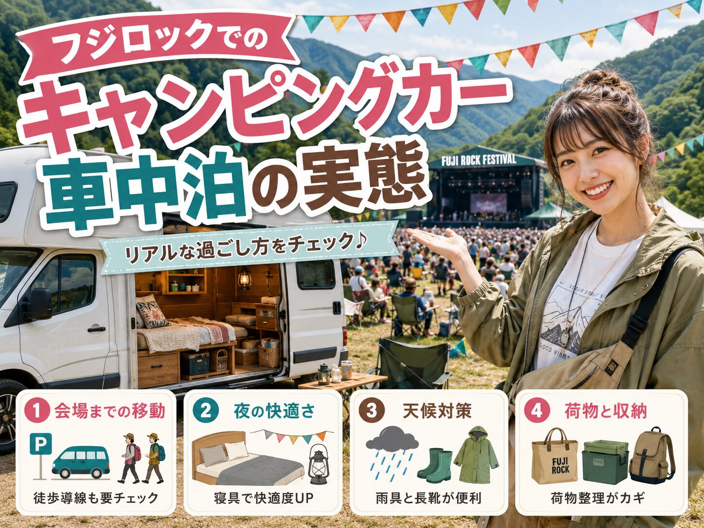 フジロックでのキャンピングカー車中泊の実態