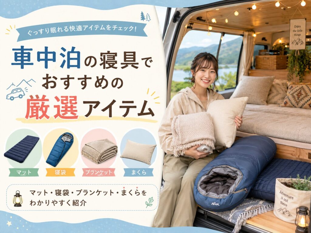 車中泊の寝具でおすすめの厳選アイテム