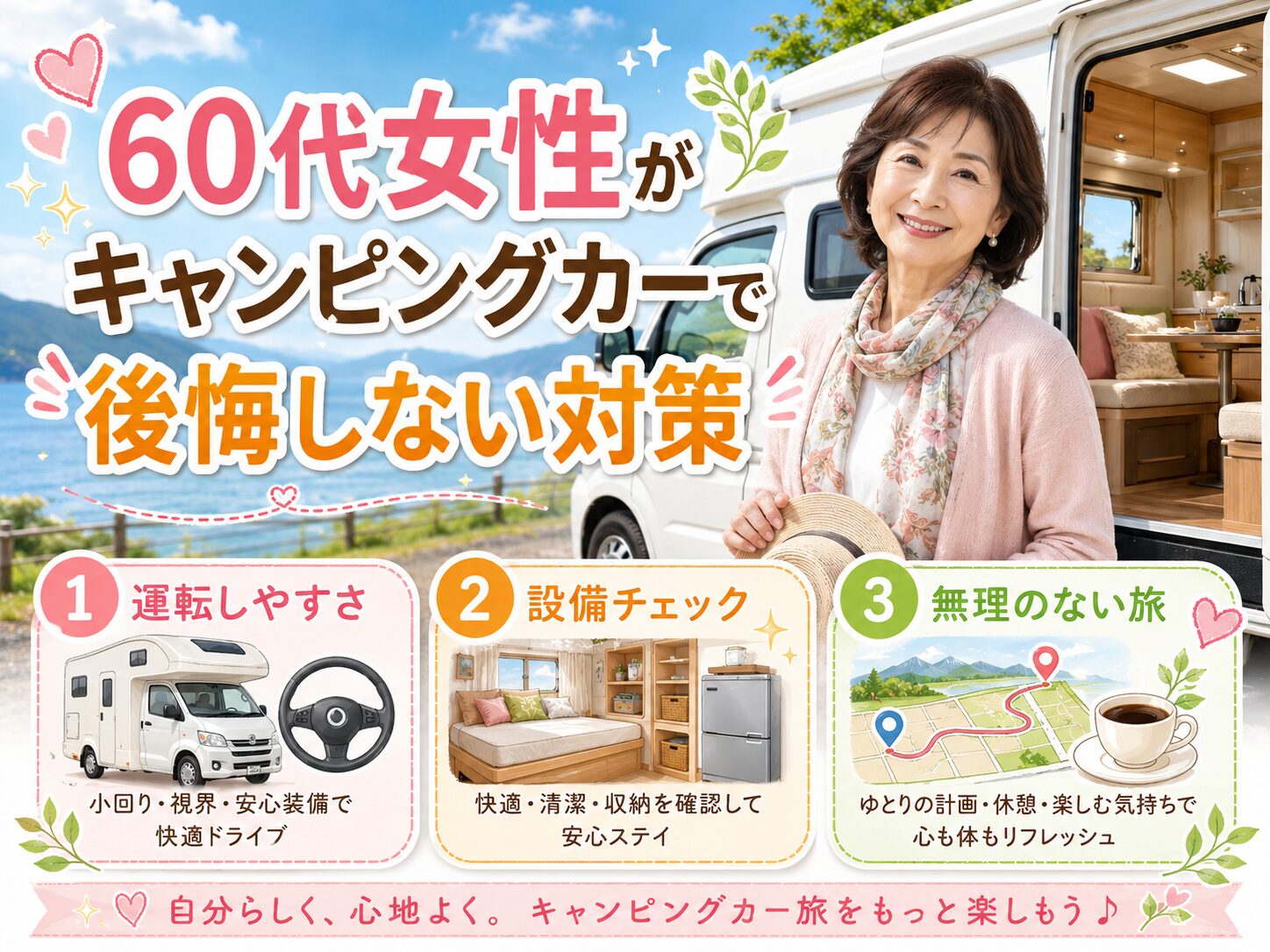 60代女性がキャンピングカーで後悔しない対策