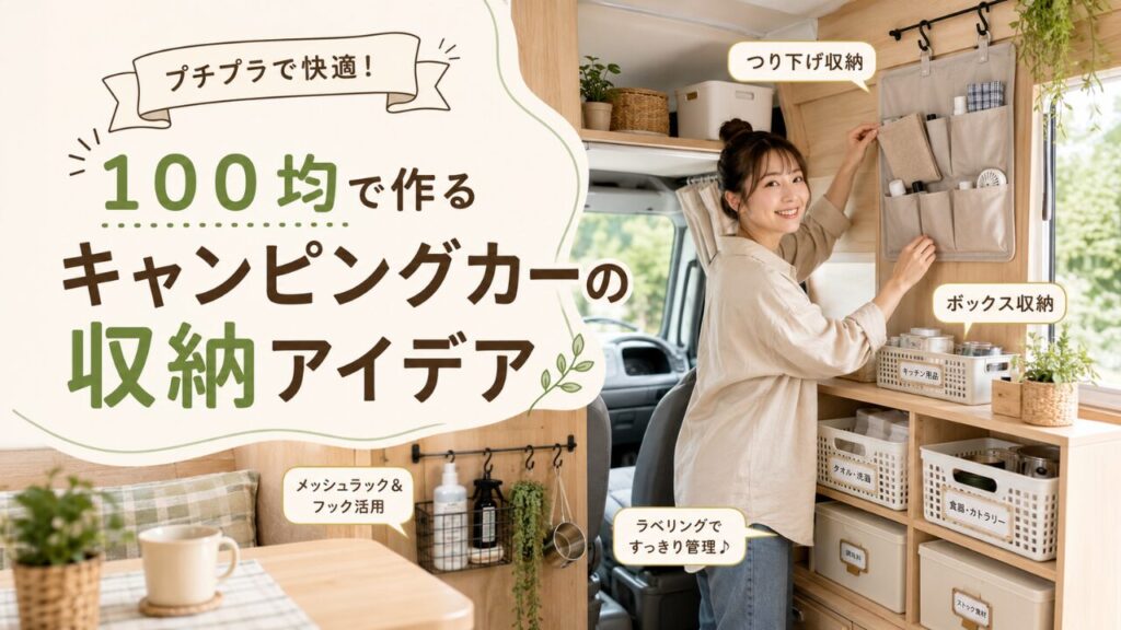 100均で作るキャンピングカーの収納アイデア